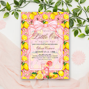 Süße rosa Limonade Citrus-Baby-Shower-Einladung Einladung