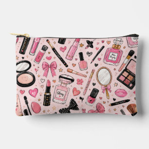 Süße rosa Mädchen-Make-up-Doodle-Muster-Kosmetik Zubehörtasche
