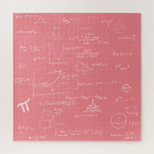 Süße rosa Mädchen-Mathematikformeln und -Gleichung