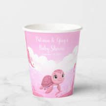 Süße rosa Meereschildkröte Mädchen Baby Shower