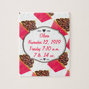 Süße rosa personalisierte Cupcake-Sprinkles