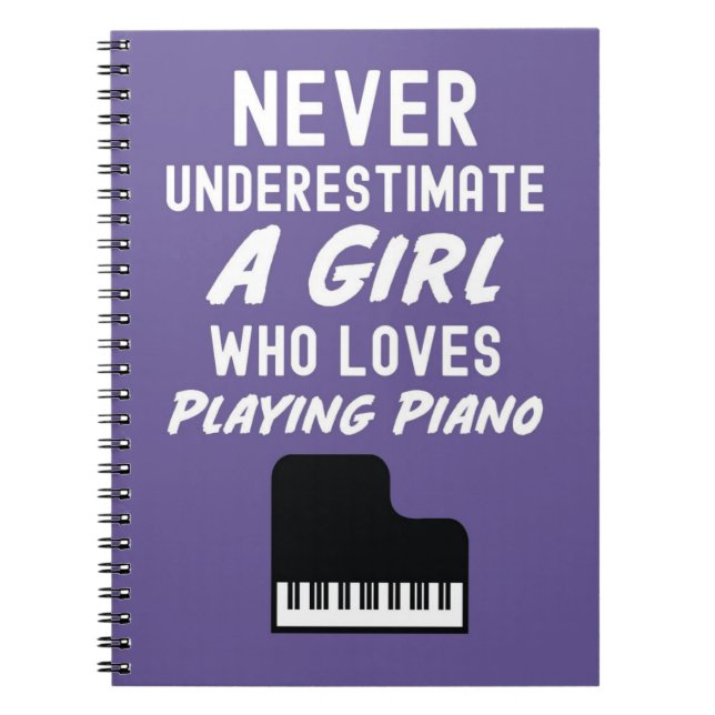 Süße rosa Pianist Geschenke für Mädchen Kinder Kla Notizblock (Vorderseite)
