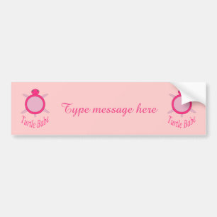 Süße rosa Schildkröten-Baby-Autosticker Autoaufkleber
