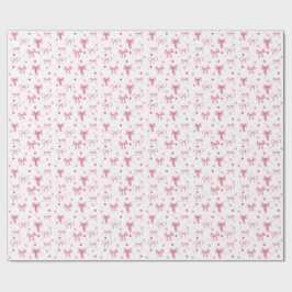 Süße rosa Schleife Geschenkpapier