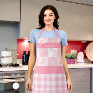 Süße rosa Schleifen und kokette Anmut Mode-Schürze Schürze