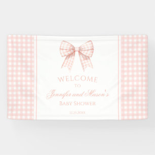 Süße rosa Schleifenband-Baby-Party-Willkommensbann Banner
