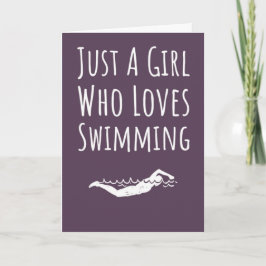 Süße rosa Schwimmkarten für Baby Mädchen Schwimmer Karte