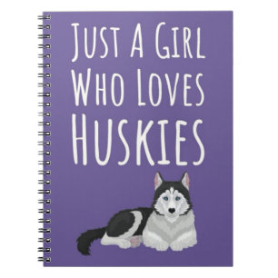 Süße rosa sibirische Husky-Geschenke für Baby-Mädc Notizblock