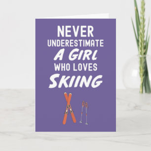 Süße rosa Skikarten für Baby Mädchen Kinder Ski Karte