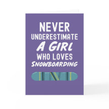 Süße rosa Snowboard-Karten für Baby Mädchen Kinder