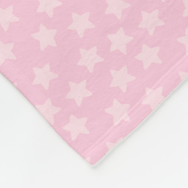 Süße rosa Sterne Fleecedecke (Ecke)