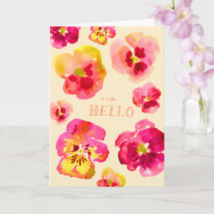 Süße rosa Stiefmütterchen Helle Blumen Karte