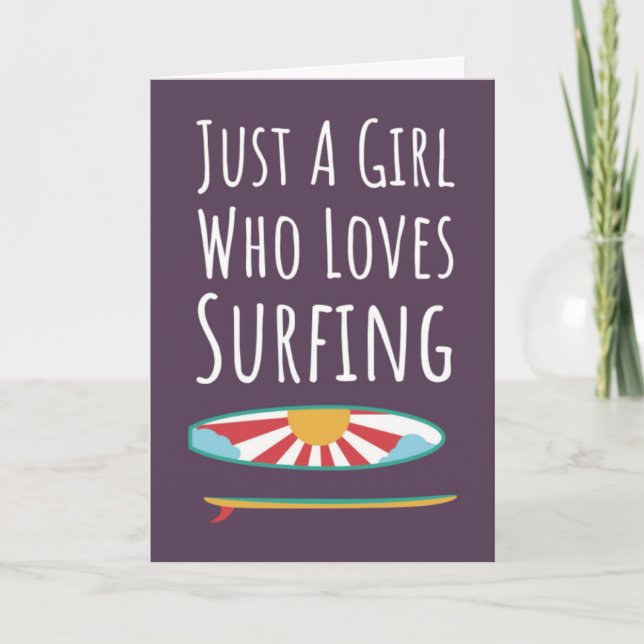 Süße rosa Surfkarten für Baby Mädchen Kinder Surfe Karte (Vorderseite)