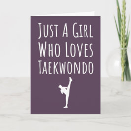 Süße rosa Taekwondo-Karten für Baby-Mädchen Kinder Karte