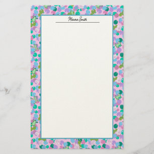 Süße rosa und grüne Frösche Persönlich Briefpapier