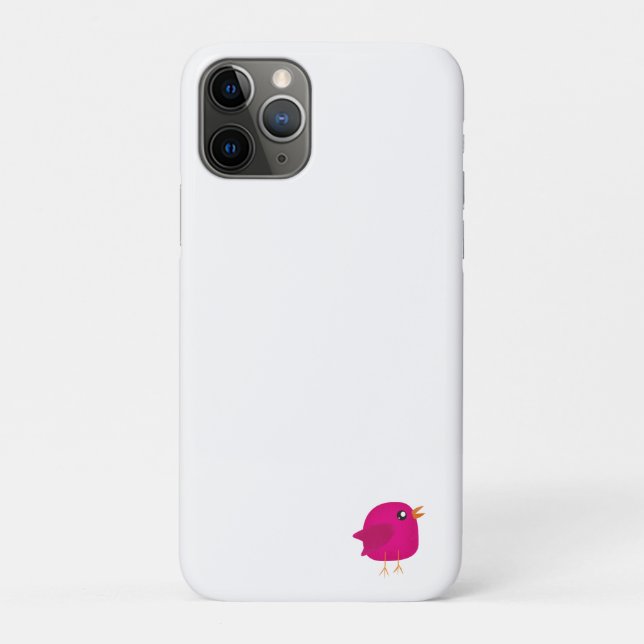 Süße rosa Vogelillustration Case-Mate iPhone Hülle (Rückseite)