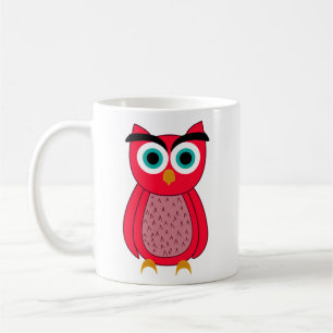 Süße rosa Vogelillustration Kaffeetasse