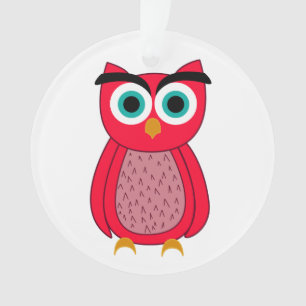 Süße rosa Vogelillustration Ornament