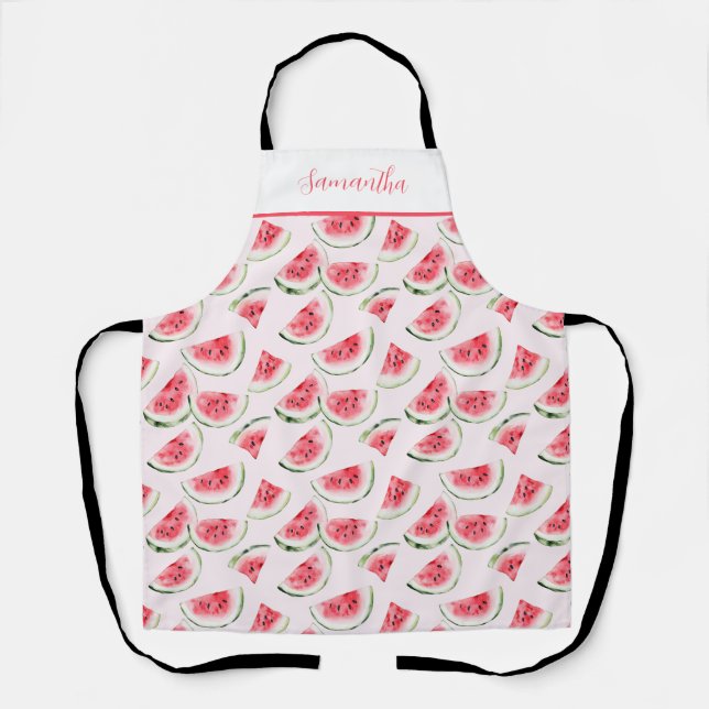 Süße rosa Wassermelone Personalisiert  Schürze (Vorderseite)