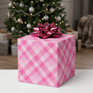 Süße rosafarbene Plaid-Geschenkpapier Geschenkpapier