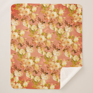 Süße Rose auf Orange Sherpadecke