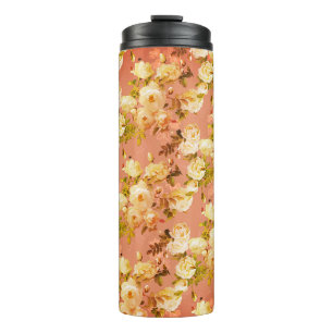 Süße Rose auf Rot Thermosbecher