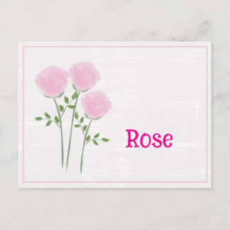Süße Rosen Aquarellkunst Geburtsmonat Juni  Postkarte