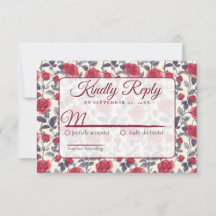 Süße Rosenblumen-RSVP-Karte