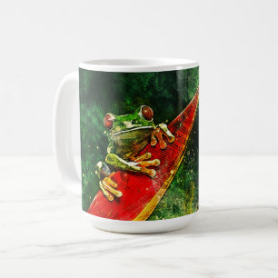 Süße Rotäugige Costa-Rica-Laubfrosch-Kunst Kaffeetasse