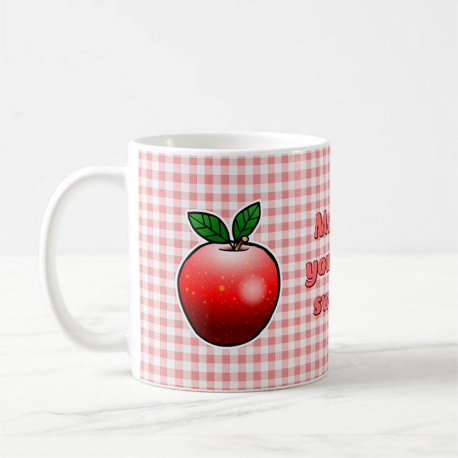 Süße rote Apfel Kaffeetasse (Links)