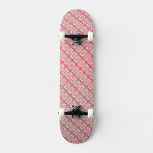 Süße rote dekorative ukrainische Musterdesign Skateboard