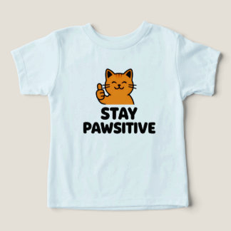 Süße rote Katze Daumen hoch Kleinkind T-Shirt