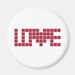 Süße rote Liebesquadrate Buchstaben Magnet