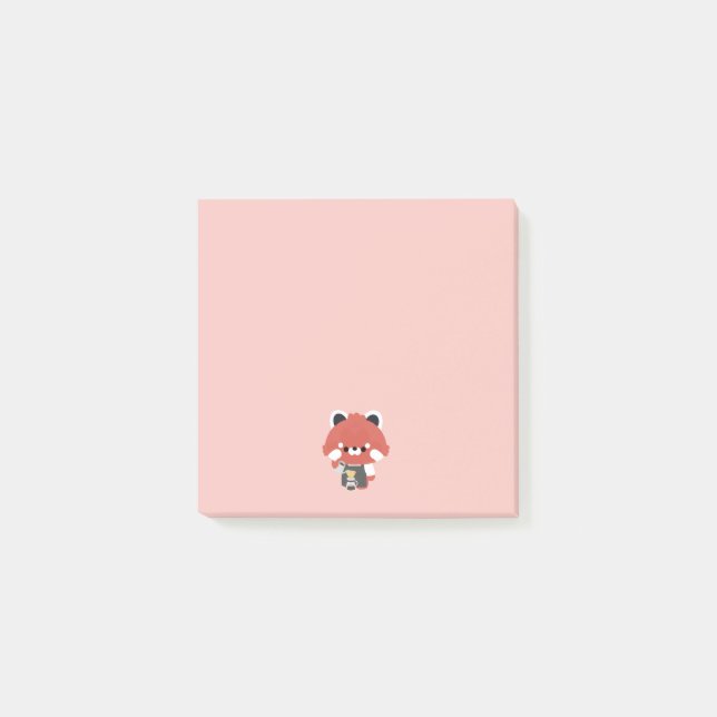Süße Rote Panda Barista Post-it Klebezettel (Vorderseite)