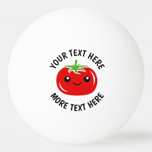 Süße rote Tomatengesicht Kawaii Zeichnung Tischten Tischtennisball