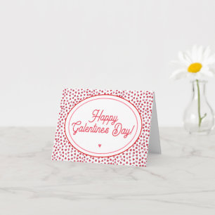 Süße rote und rosa Herzen - Frohen Galentine-Tag  Karte
