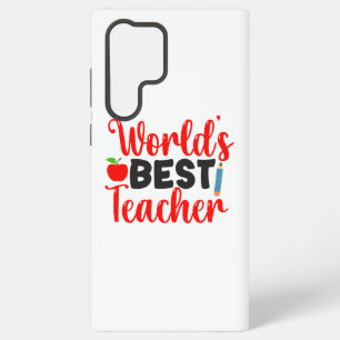 Süße rote Welts beste Lehrertypografie Samsung Galaxy Hülle