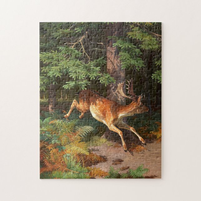 Süße Rothirsche im Wald (Vertikal)
