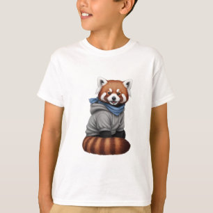 Süße Rotpanda-Kapuzenjacke für Kinder T-Shirt