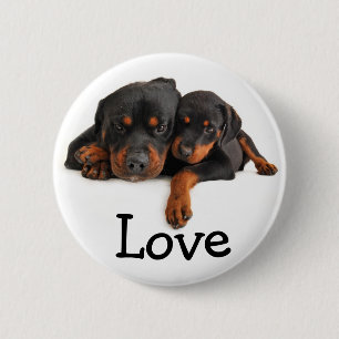 Süße Rottie-Welpen-Hund Liebhaber Geschenke Lustig Button