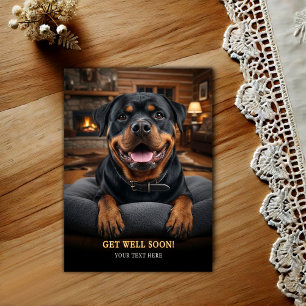 Süße Rottweiler Gute Besserung Postkarte