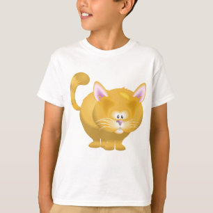 Süße runde getigerte Katze T-Shirt