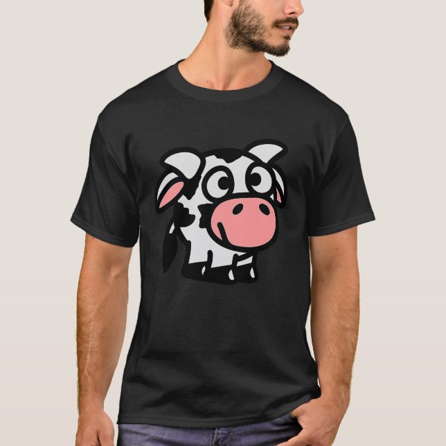 Süße runde Kuh T-Shirt (Vorderseite)