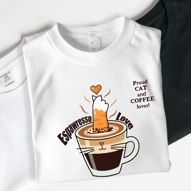 Süße rustikale gemütliche Kaffee- und Katzenliebha T-Shirt (Von Creator hochgeladen)