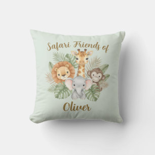 Süße Safari-Baby-Tiere Kissen