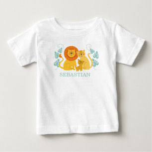 Süße Safari-Dschungel-Löwe-Jungen Baby T-shirt
