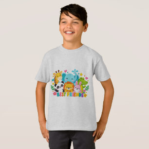 Süße Safari-Dschungeltiere beste Freunde Kinder T- T-Shirt