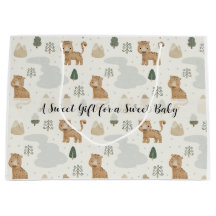 Süße Safari-Leoparden-Muster-Geschenktasche für Ba