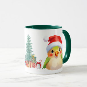 Süße Safari-Tier-Vogel-Weihnachtsmann-Weihnachtsko Tasse