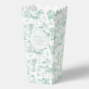 Süße Safari Toile de Jouy Mint Geschenk für Baby Geschenkschachtel